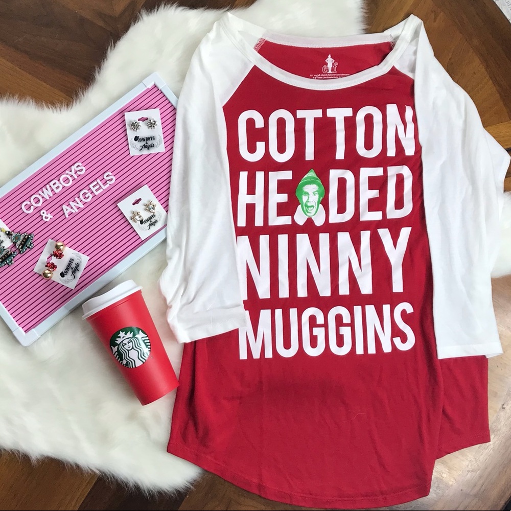 NWOT ELF CHRISTMAS RAGLAN